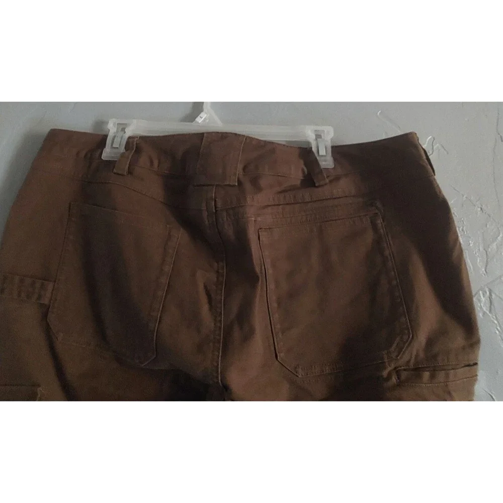 Duluth Trading Flex Fire Hose Slim Leg Cargo Pants Brown 18x29 Curvesetter Waist